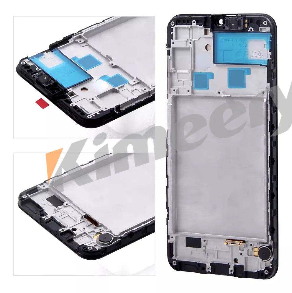 Conjunto de tela LCD com moldura e peças compatíveis com Samsung Galaxy A24 4G