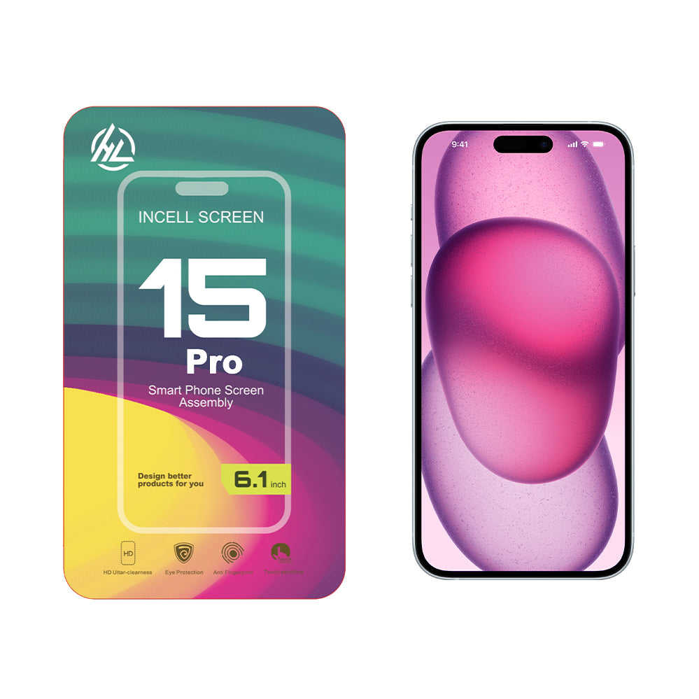 Substituição de tela de telefone HD+ VIVID para iPhone 15 Pro