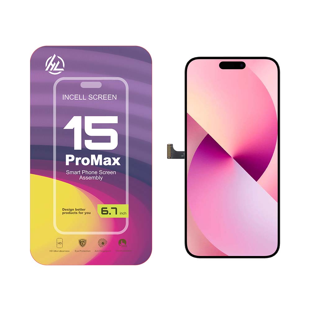 Substituição de tela de telefone HD+ VIVID para iPhone 15 Pro Max