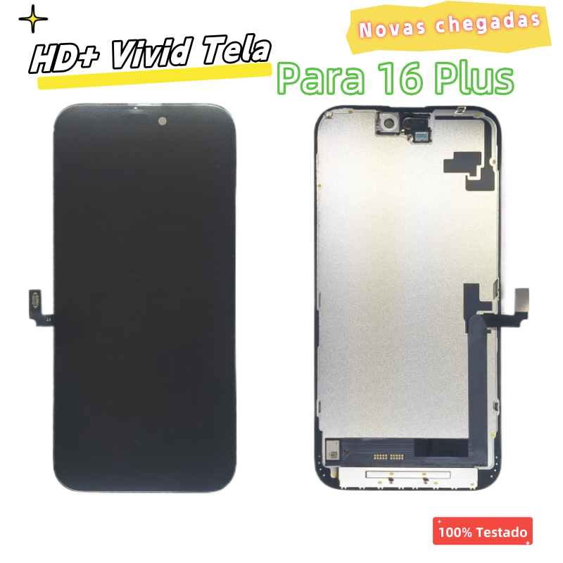 Substituição de tela de telefone HD+ VIVID para iPhone 16 Plus