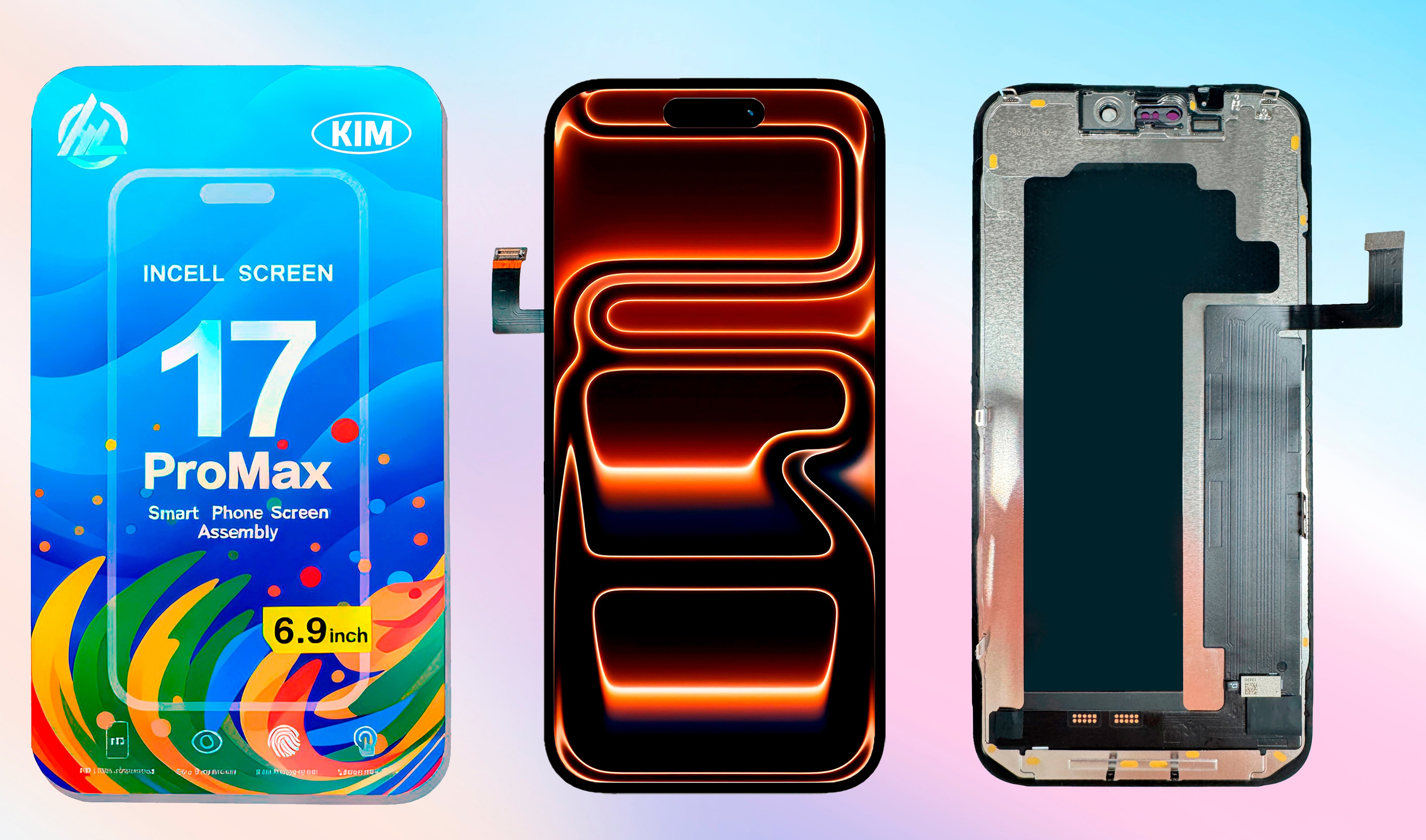 Tela de telefone HD+ VIVID para iPhone 17 Pro Max