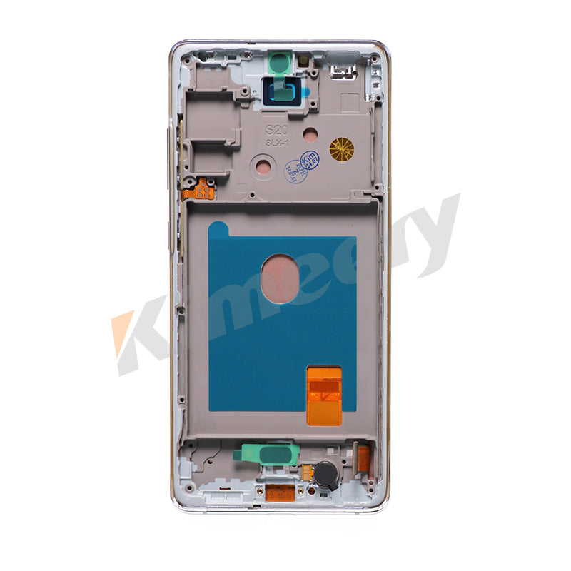 Conjunto de tela OLED com peças compatíveis para Samsung Galaxy S20FE (PRATA/ VERDE/ PRETO)