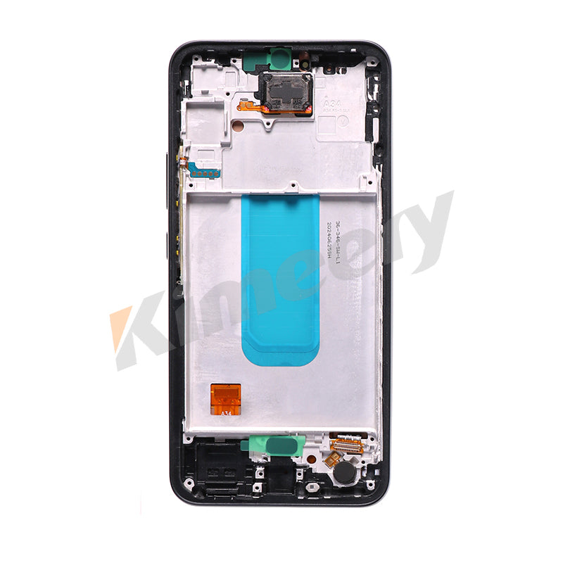 Tela frontal OLED com moldura e peças compatíveis para Samsung Galaxy A34 5G