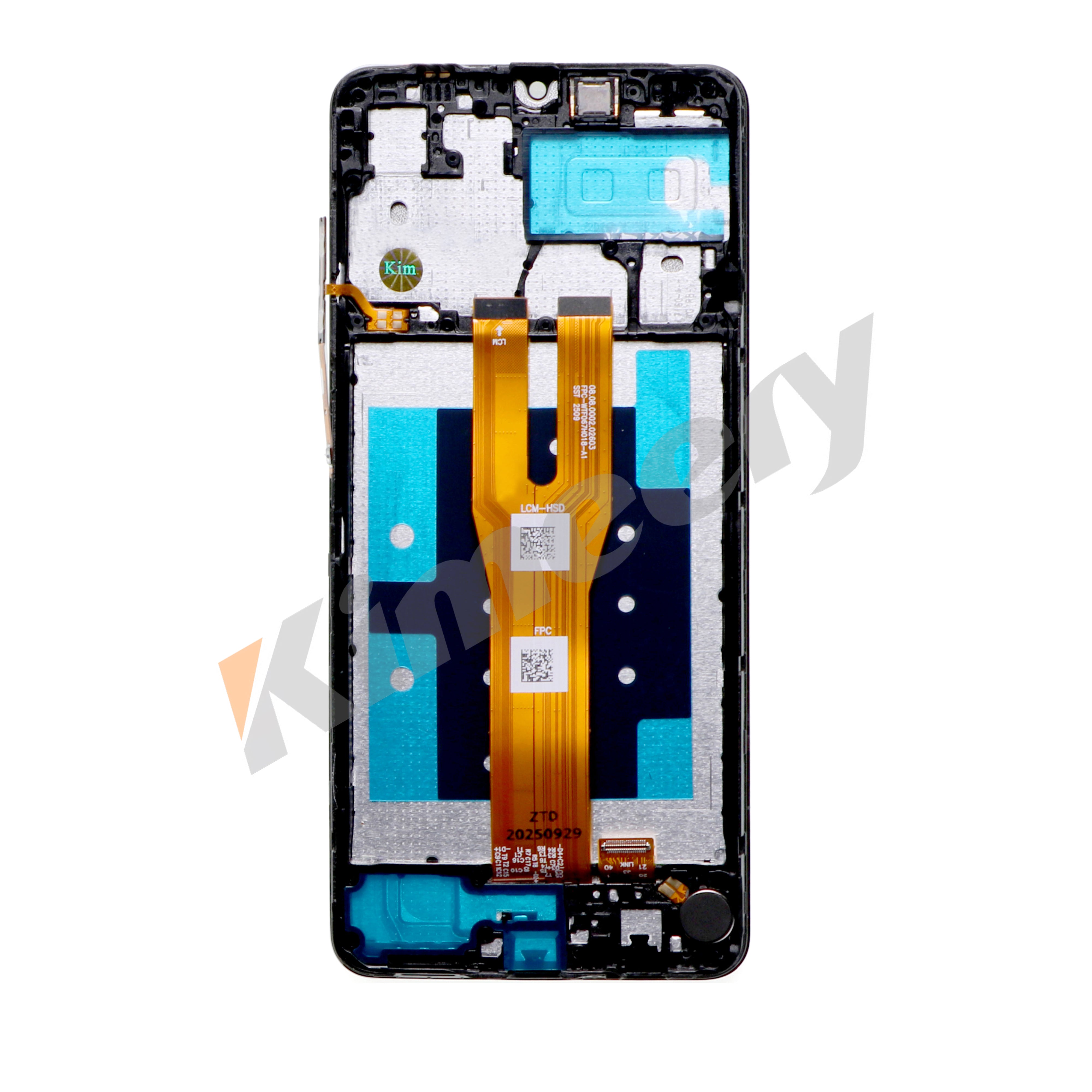 Conjunto de tela LCD com moldura e peças compatíveis com Samsung Galaxy A06