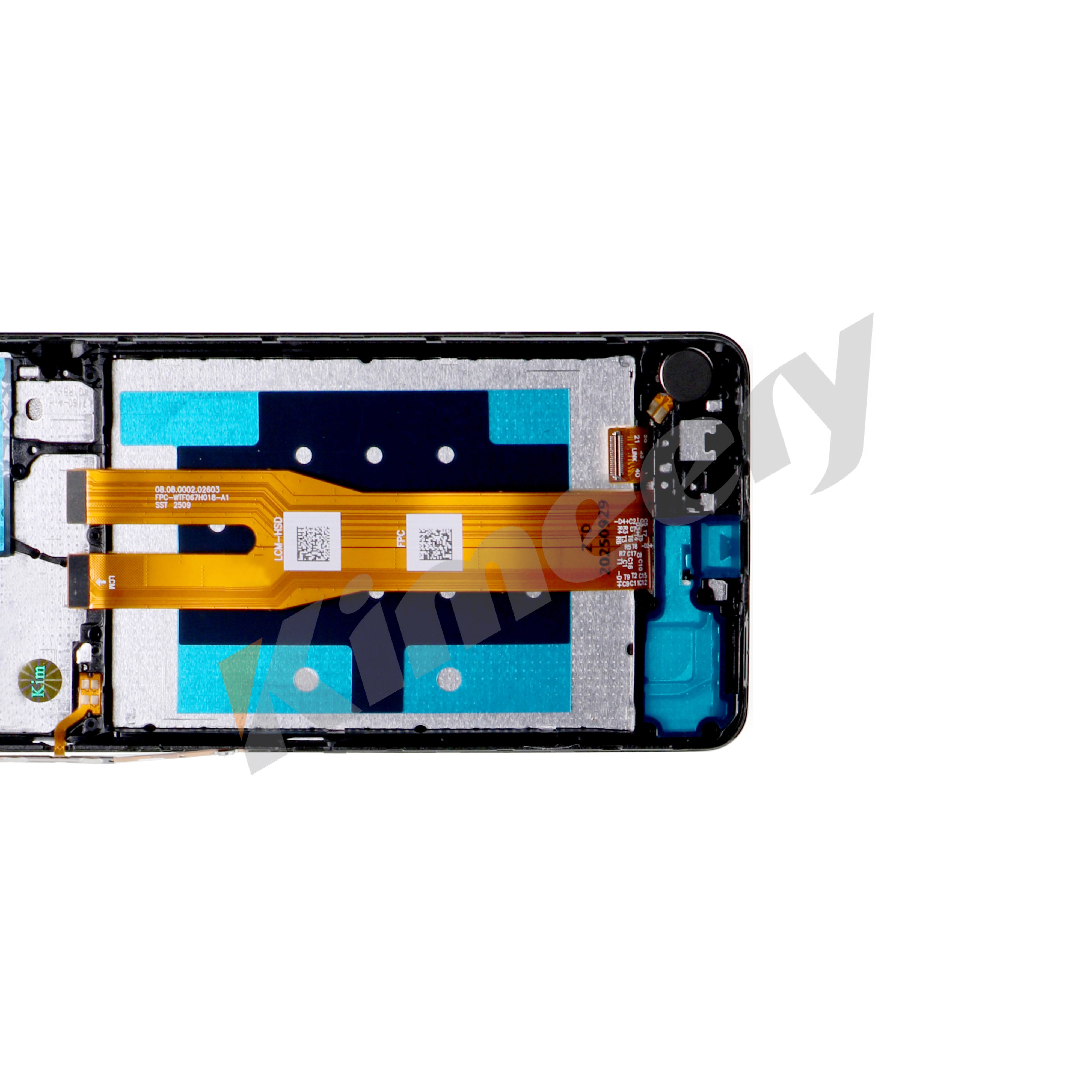 Conjunto de tela LCD com moldura e peças compatíveis com Samsung Galaxy A06