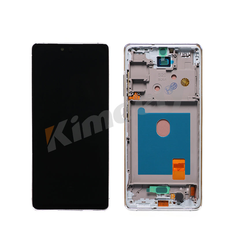 Conjunto de tela OLED com peças compatíveis para Samsung Galaxy S20FE (PRATA/ VERDE/ PRETO)