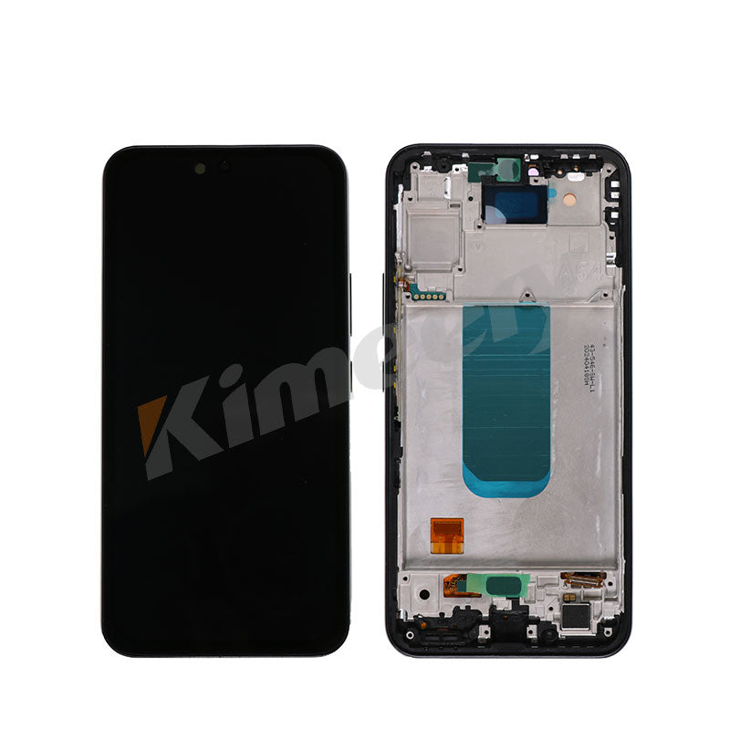 Tela LCD OLED com moldura e peças compatíveis com Samsung Galaxy A54