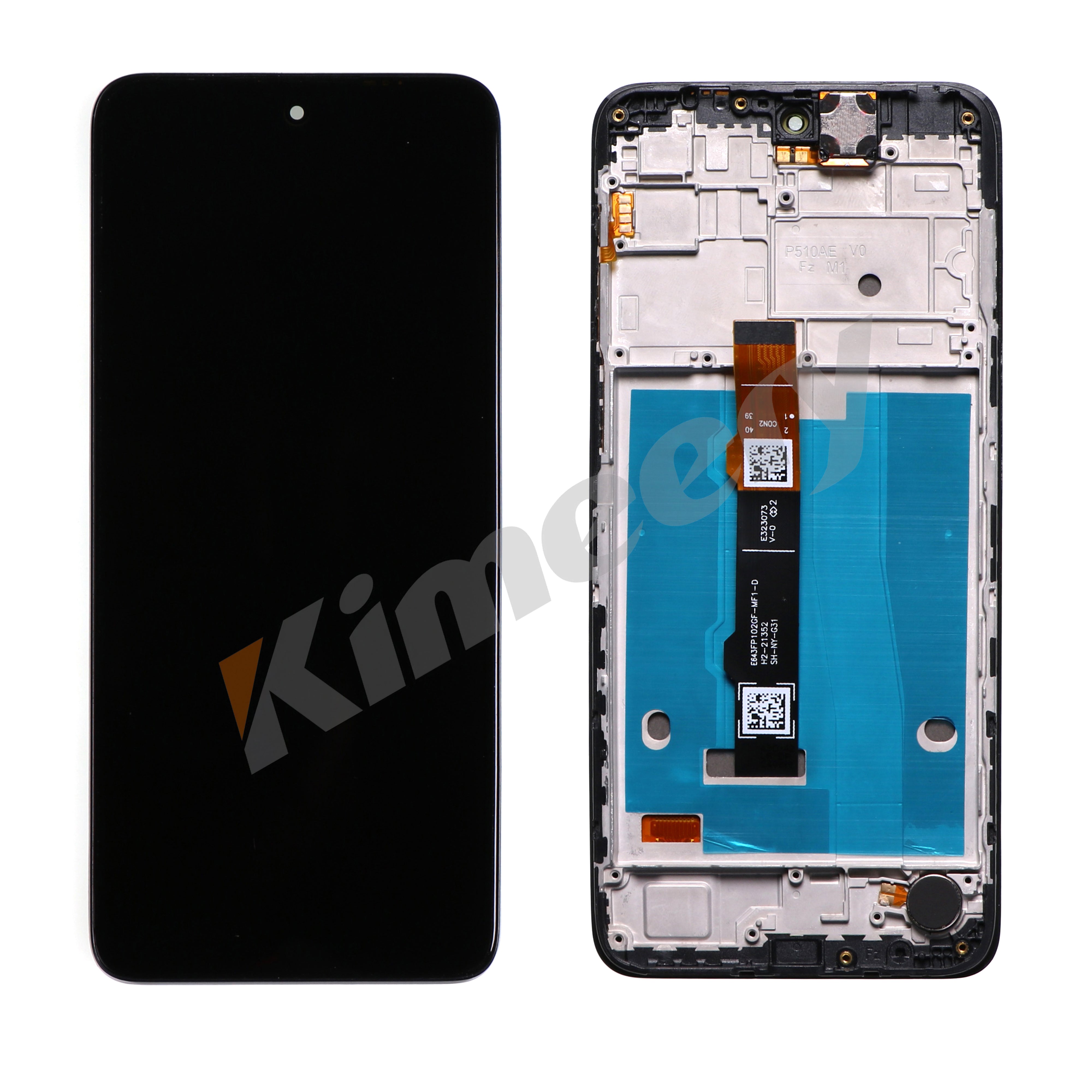 Conjunto de tela sensível ao toque do digitalizador de tela LCD Com Aro para Motorola Moto G42