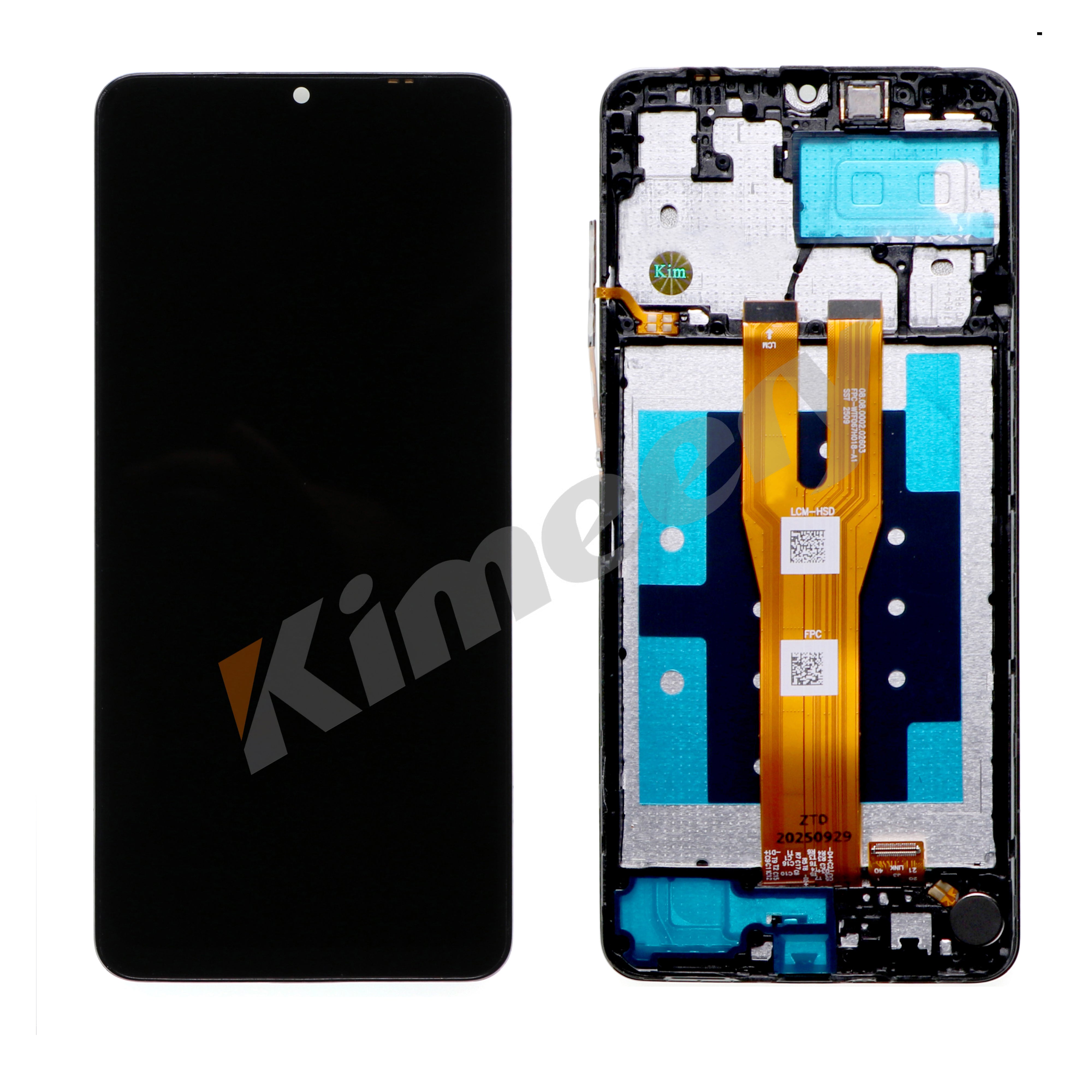 Conjunto de tela LCD com moldura e peças compatíveis com Samsung Galaxy A06