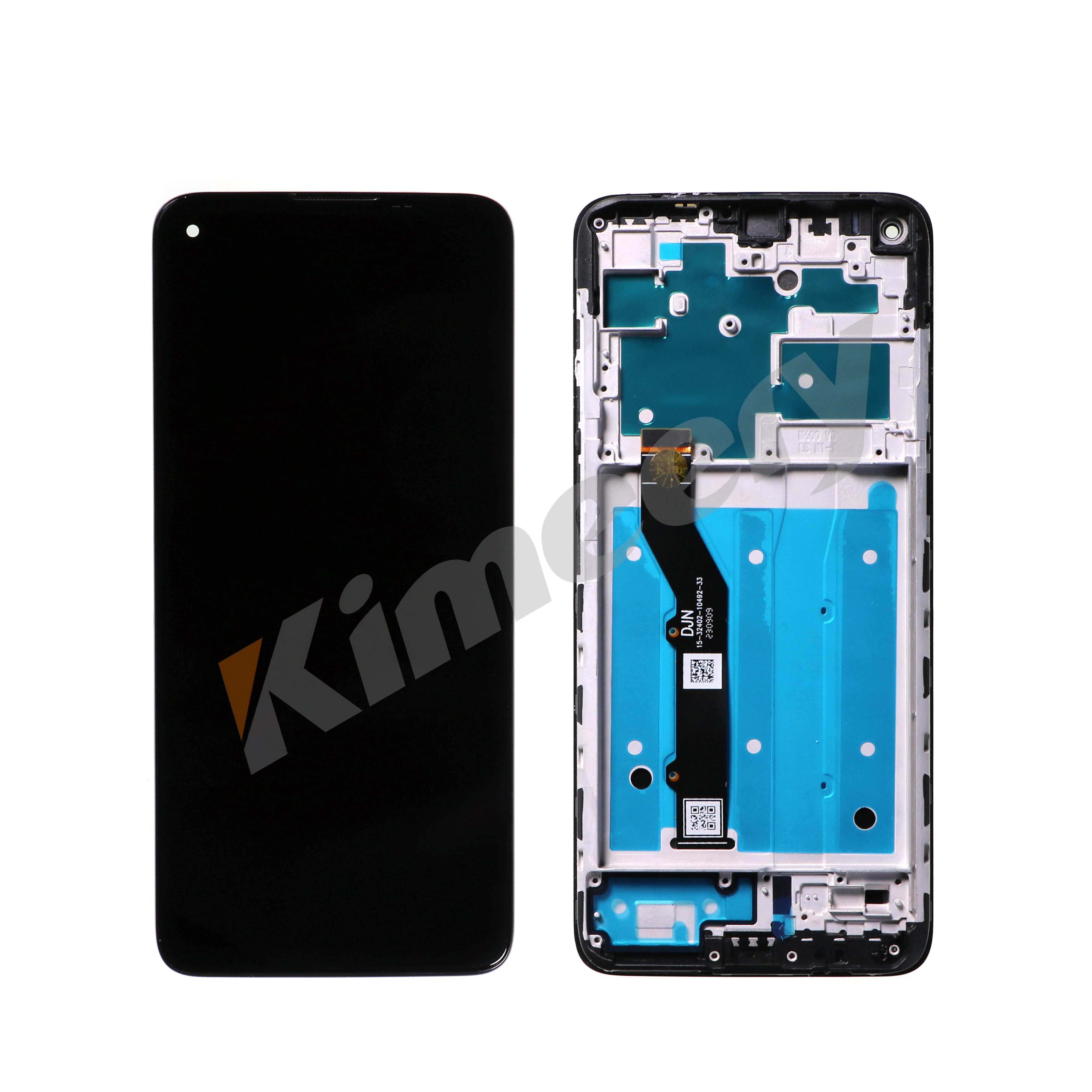 Tela LCD digitalizadora touchscreen com moldura para Motorola Moto G9 Plus