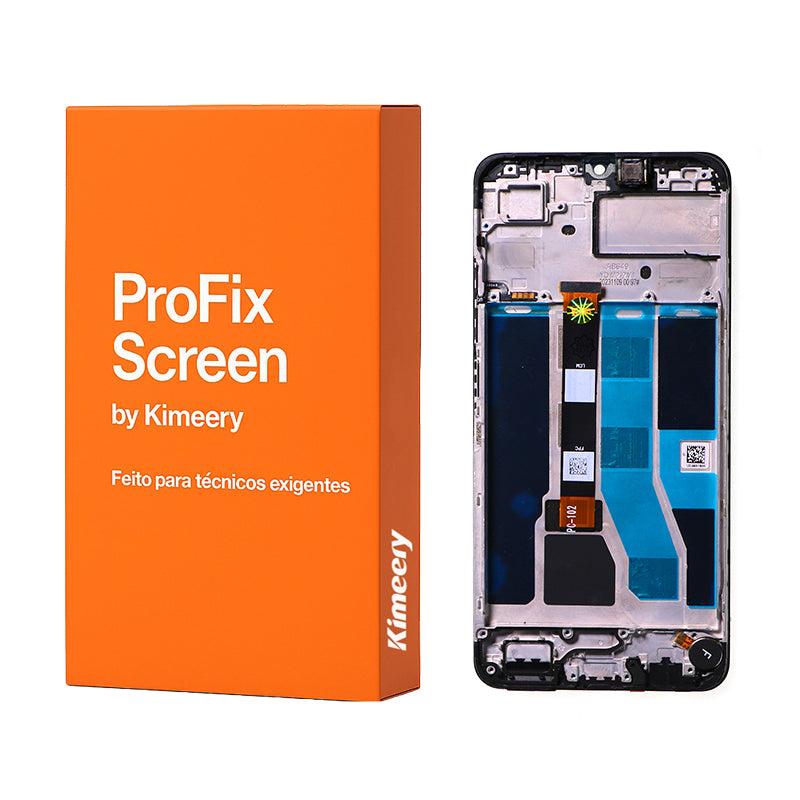 Tela LCD com moldura e peças compatíveis com Realme C53