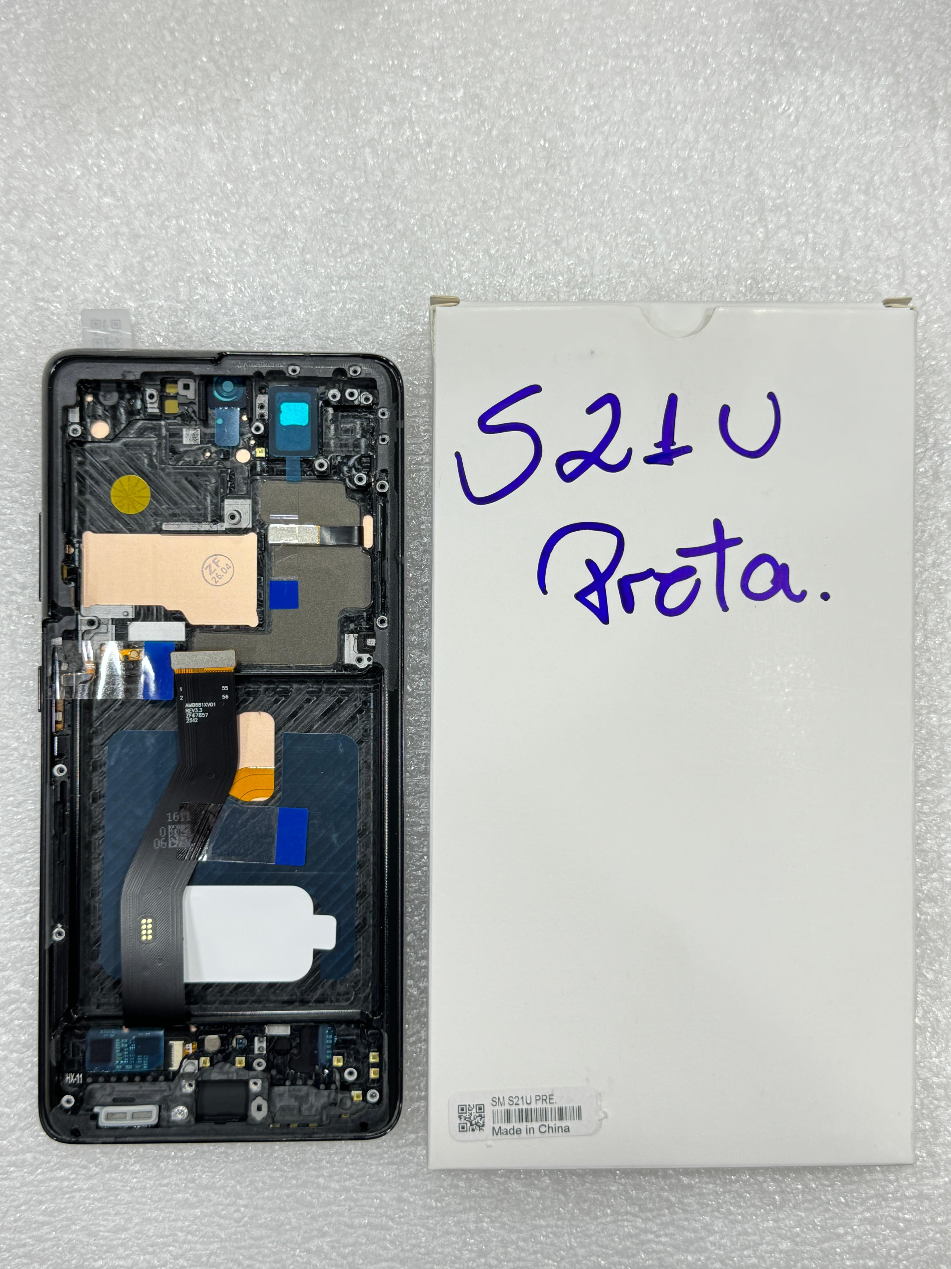 SOFT OLED Tela VIVID LCD completa Para Samsung Galaxy S21 Ultra