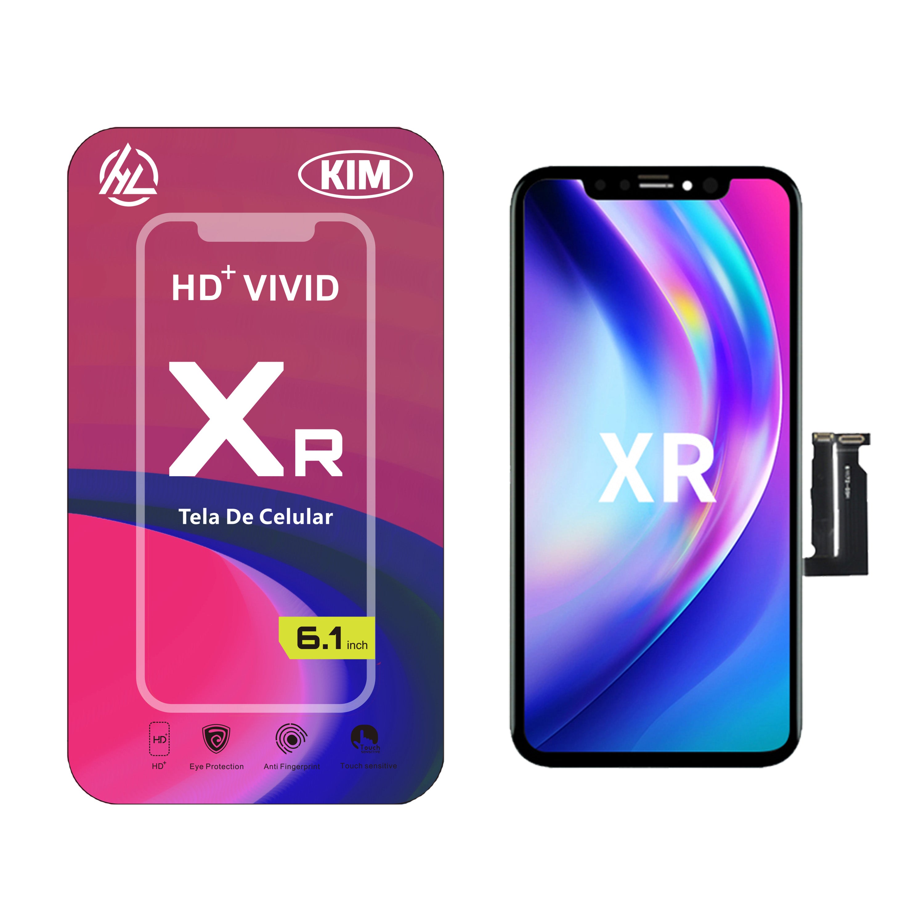 Substituição de tela de telefone HD+ VIVID para iPhone XR