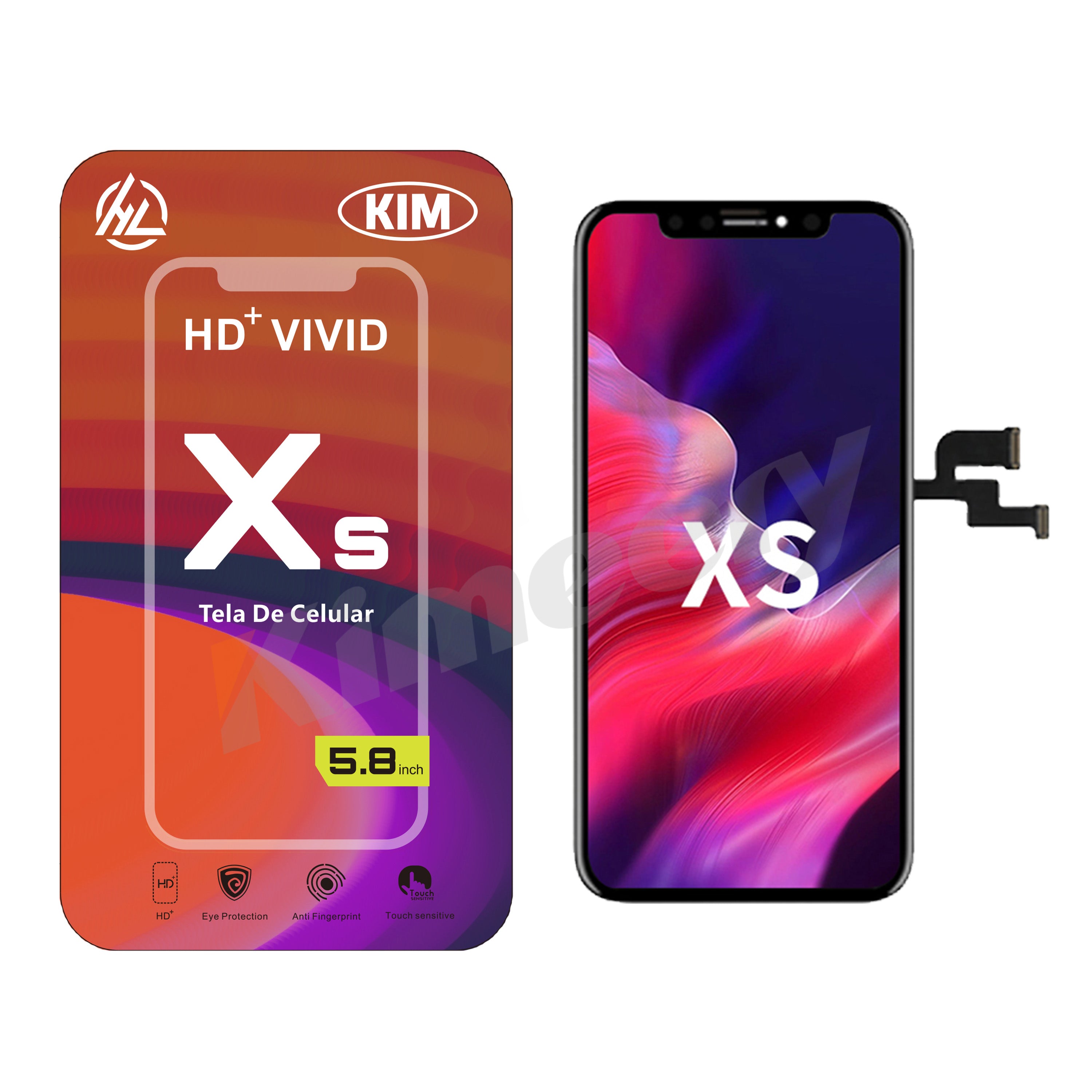 Substituição de tela de telefone HD+ VIVID para iPhone XS