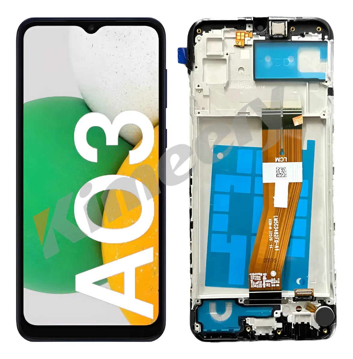 Tela com moldura com peças compatíveis com Samsung Galaxy A03