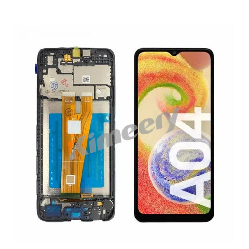 Conjunto de tela LCD compatível com peças para Samsung Galaxy A04 A045