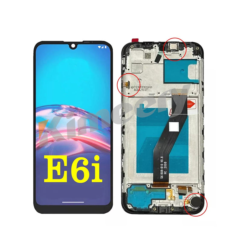 Tela sensível ao toque LCD National+ Parts para Motorola Moto E6i