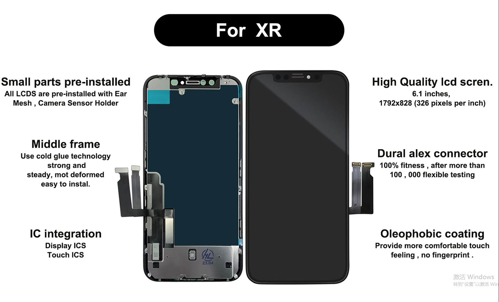 Reemplazo de pantalla premium VIVID para iPhone XR