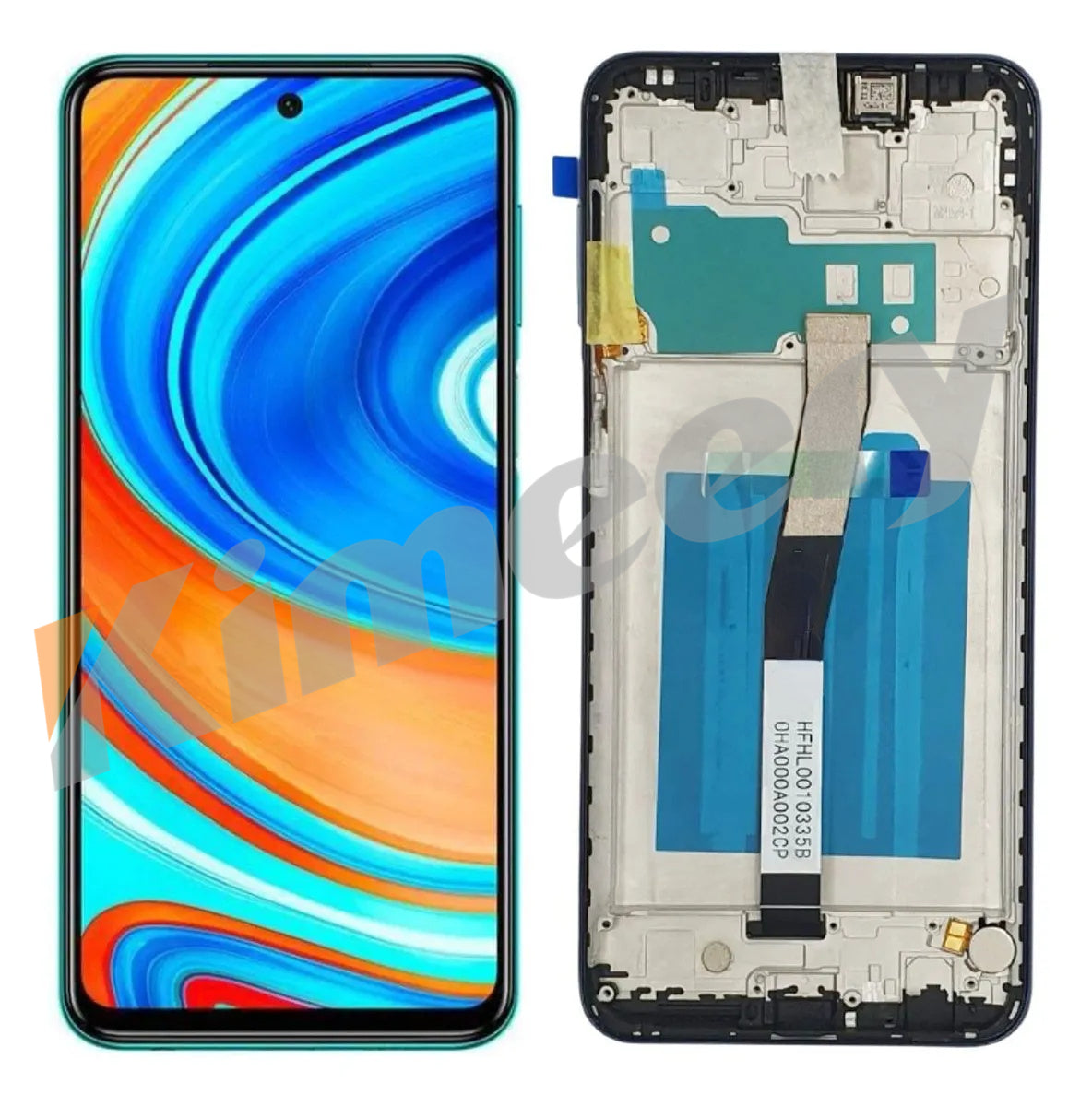 Tela LCD com moldura e peças compatíveis com Xiaomi Redmi Note 9S
