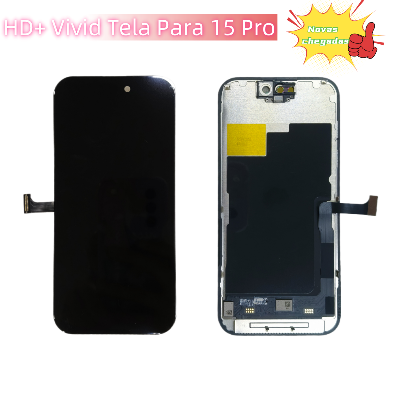 Substituição de tela de telefone HD+ VIVID para iPhone 15 Pro