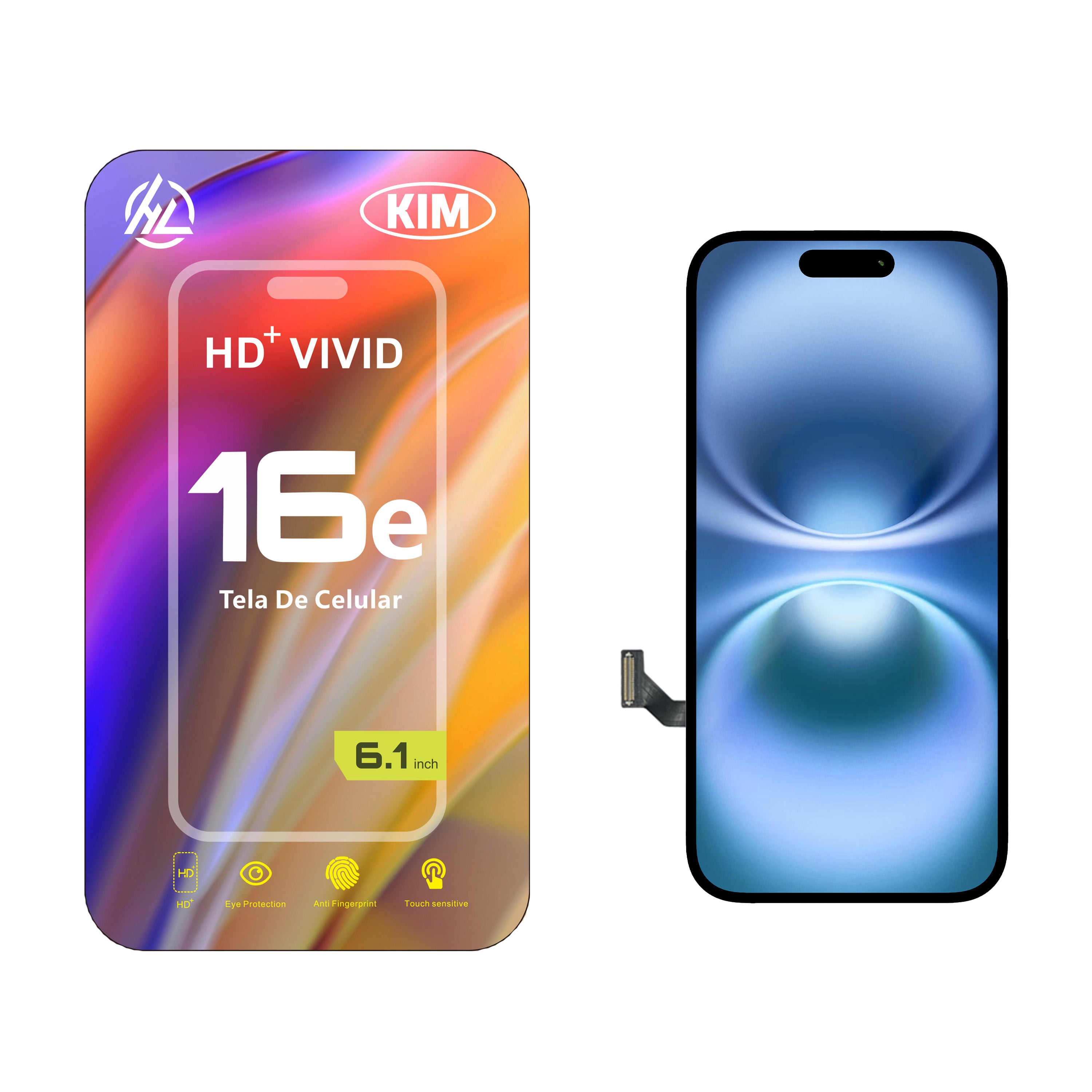 Substituição de tela de telefone HD+ VIVID para iPhone 16E