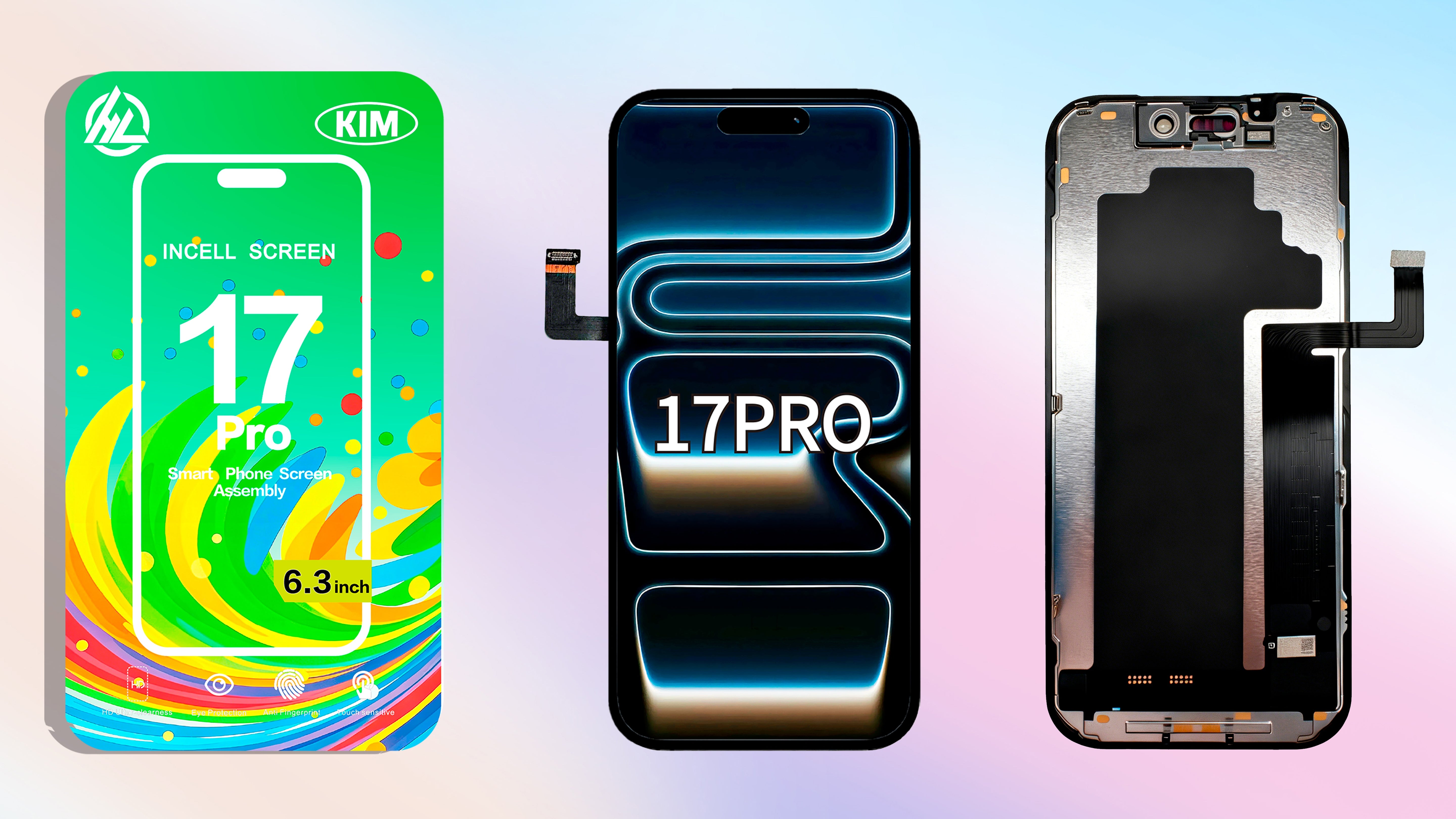 Tela de telefone HD+ VIVID para iPhone 17 Pro