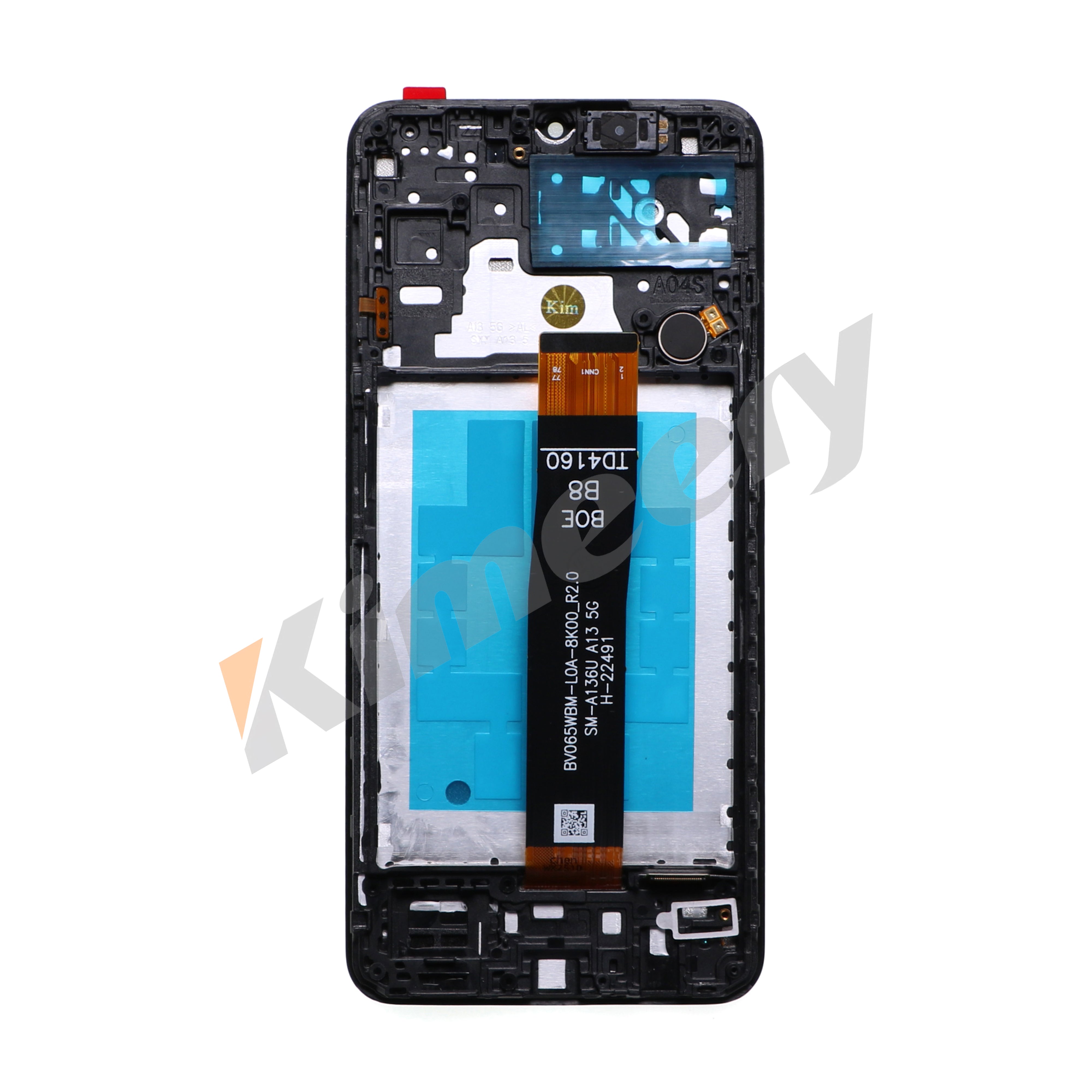 Conjunto de tela LCD com moldura e peças compatíveis com Samsung Galaxy A13 5G A136