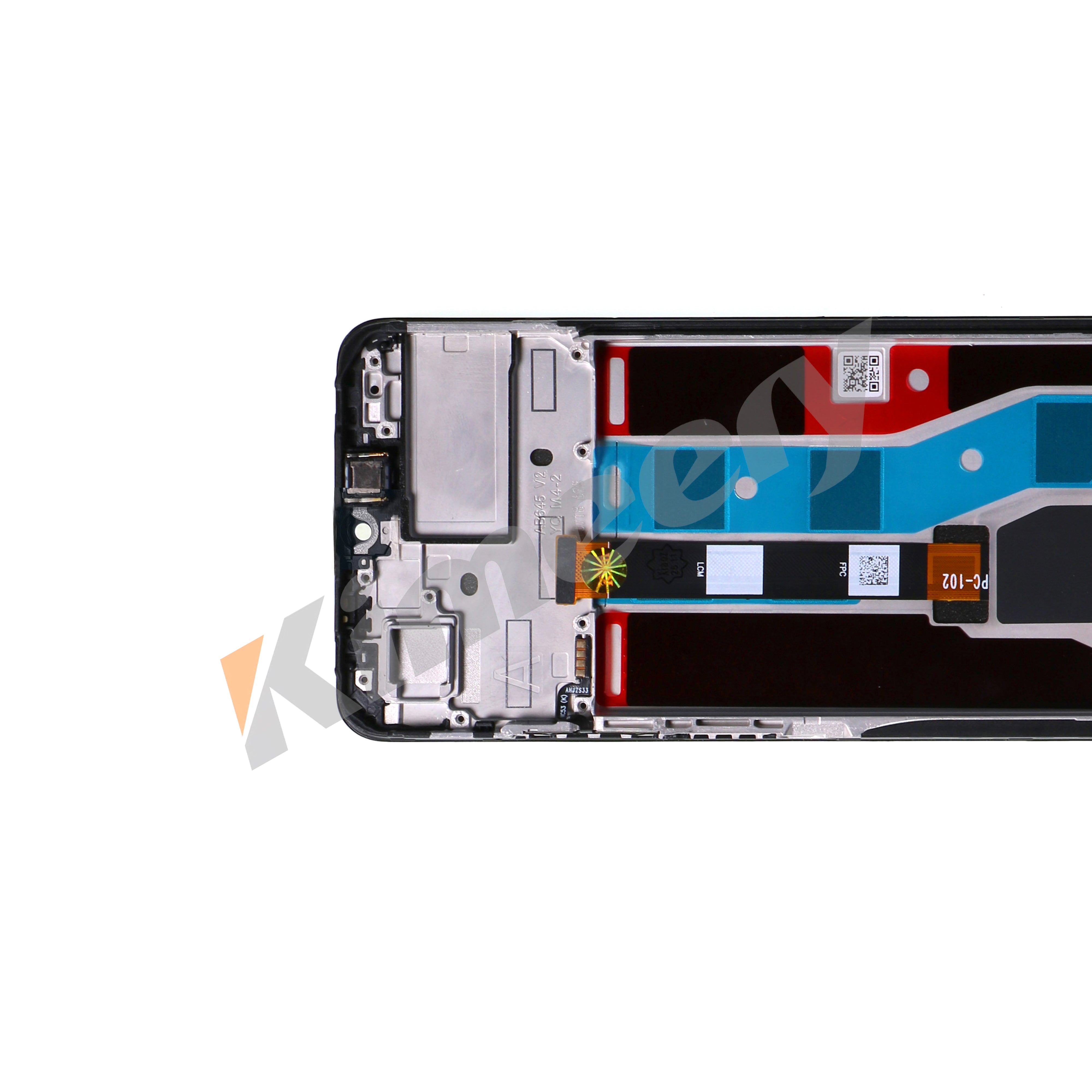 Tela LCD com moldura e peças compatíveis com Realme C51