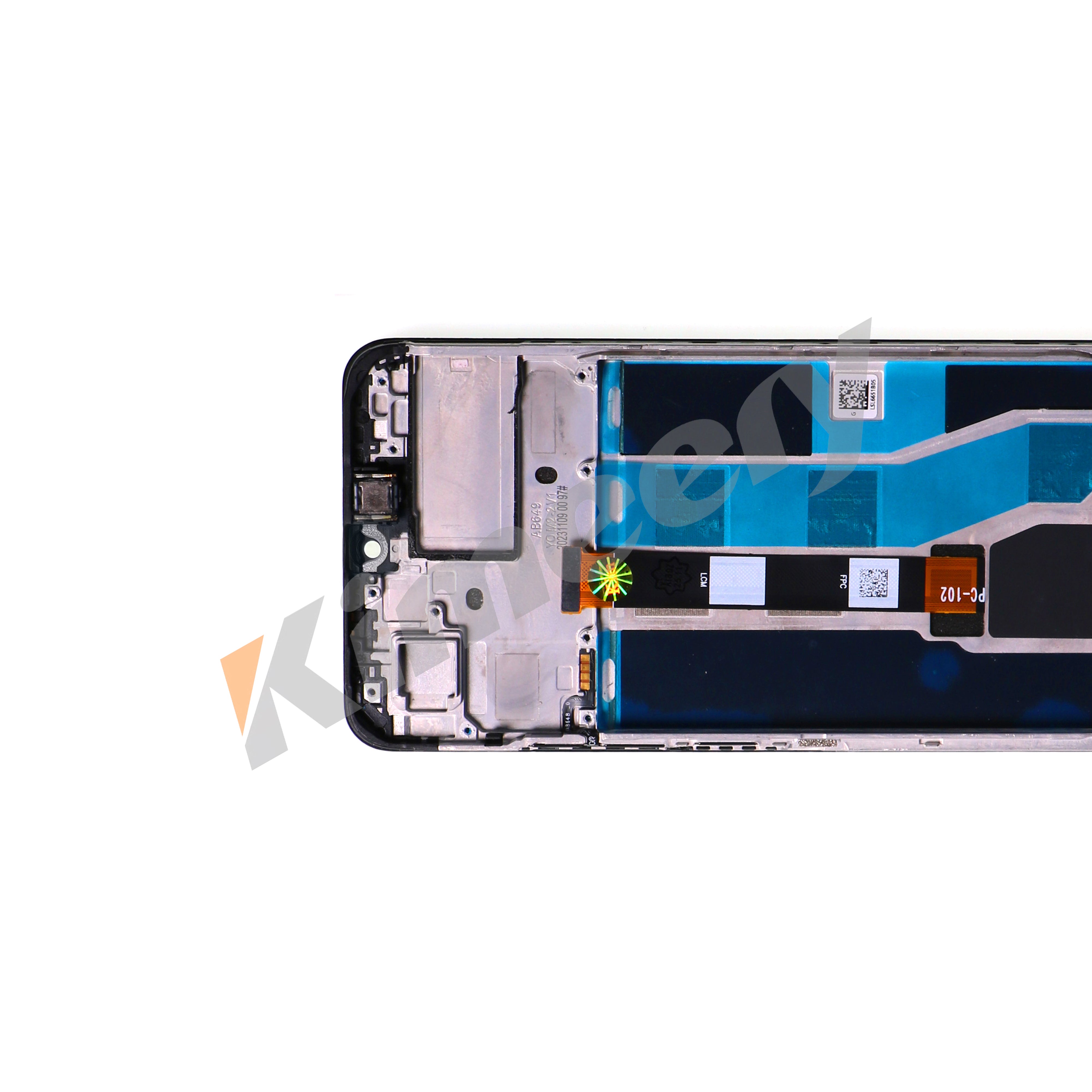 Tela LCD com moldura e peças compatíveis com Realme C53