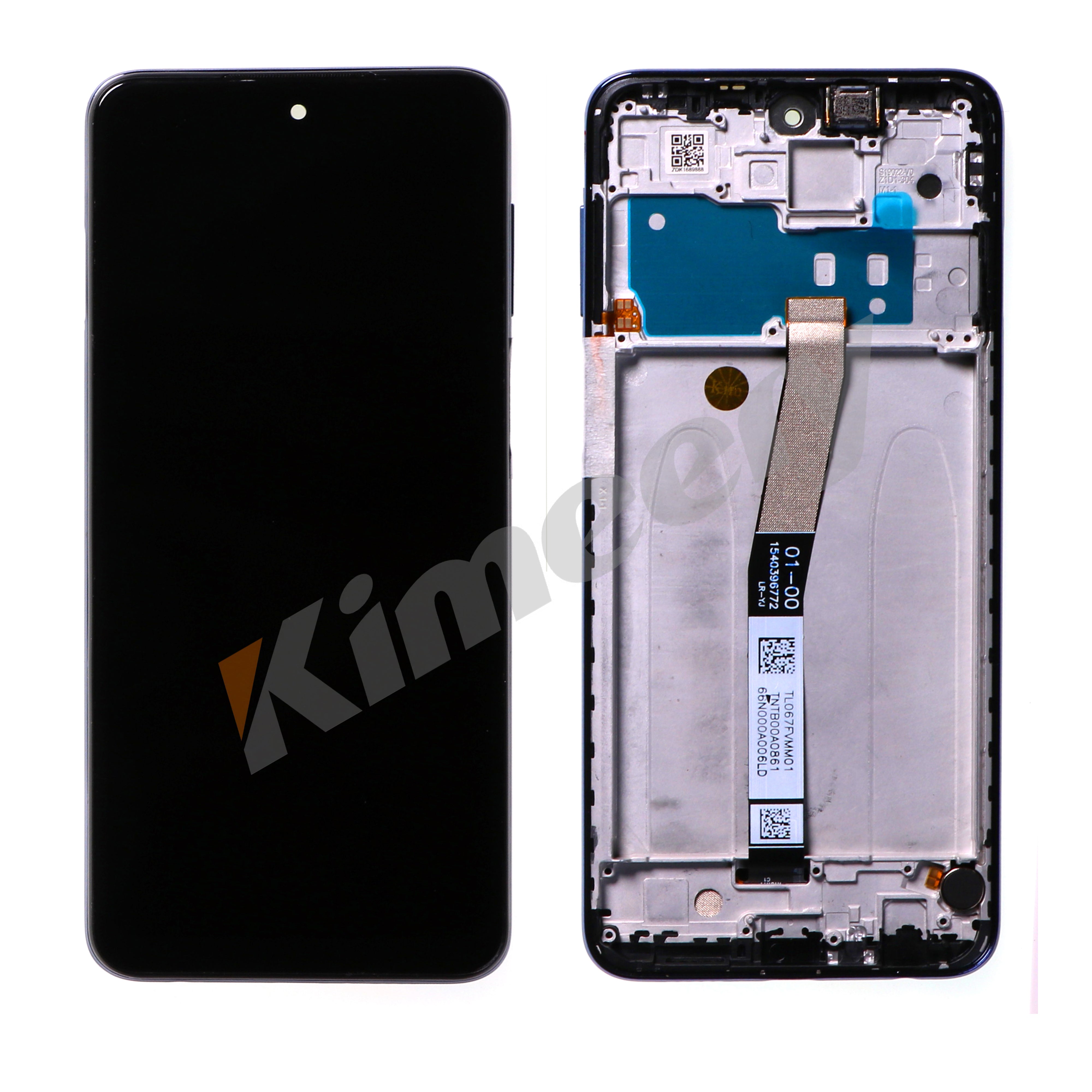 Tela LCD com moldura e peças compatíveis com Xiaomi Redmi Note 9S AZUL