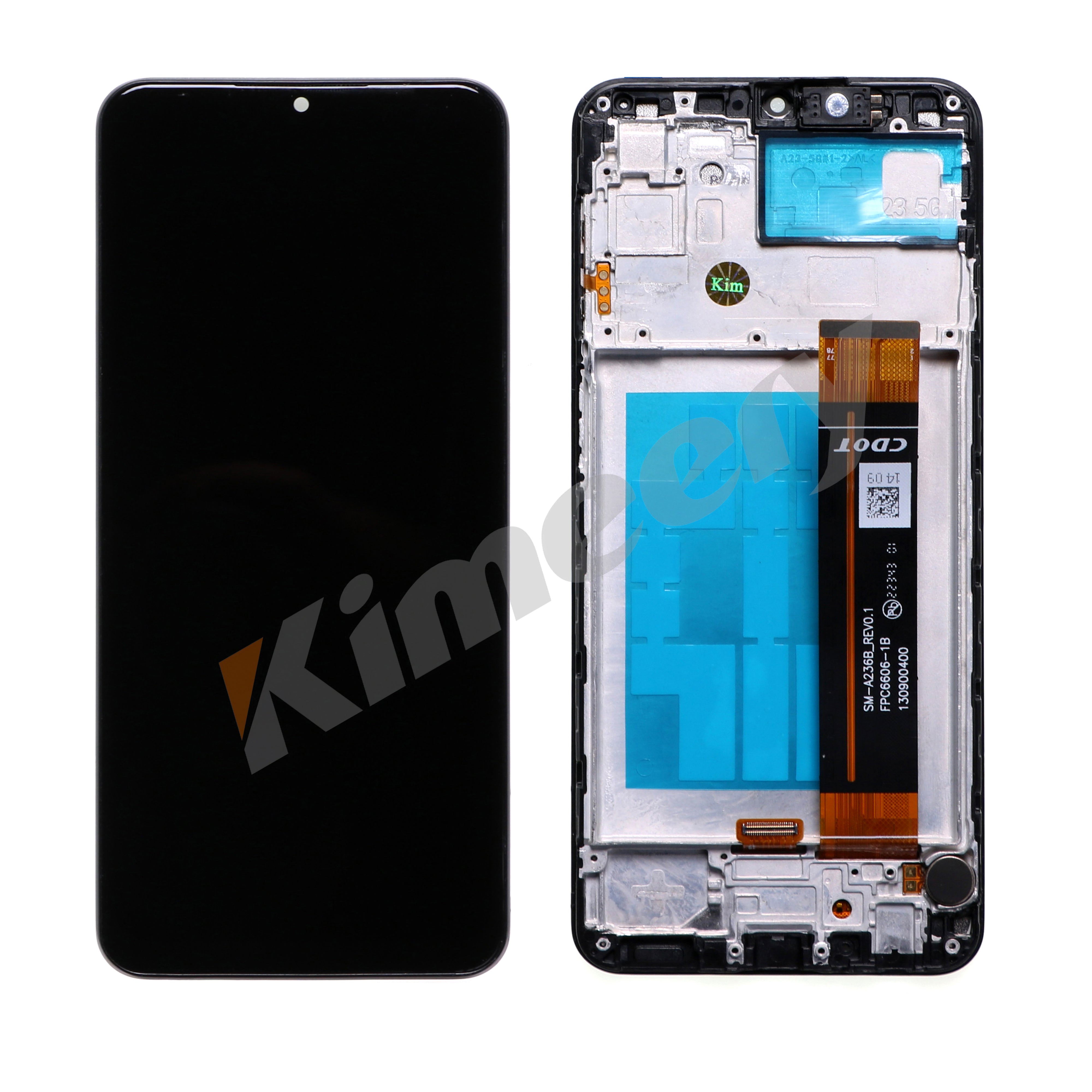 Tela LCD com moldura e peças compatíveis com Samsung Galaxy A23 5G A236