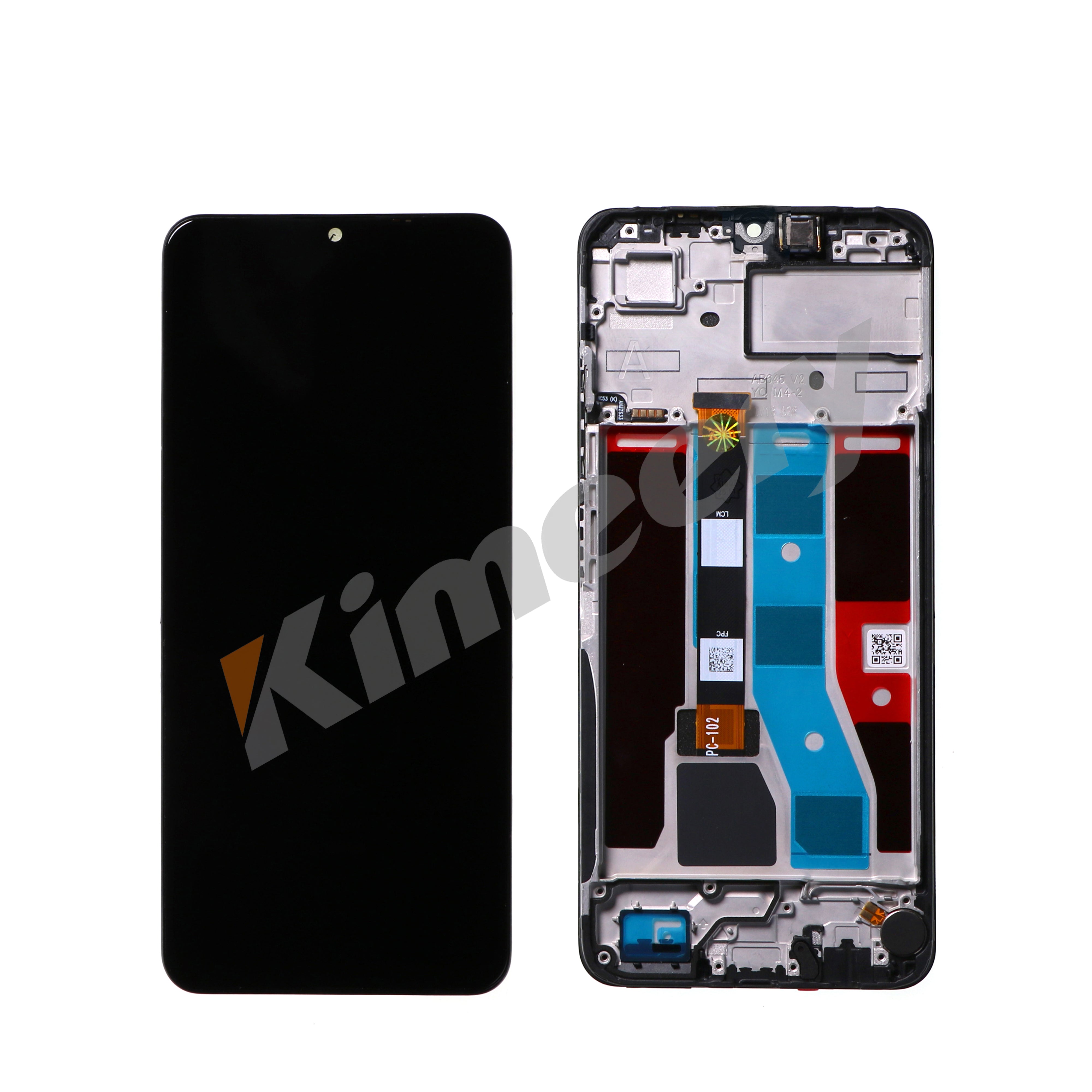 Tela LCD com moldura e peças compatíveis com Realme C51