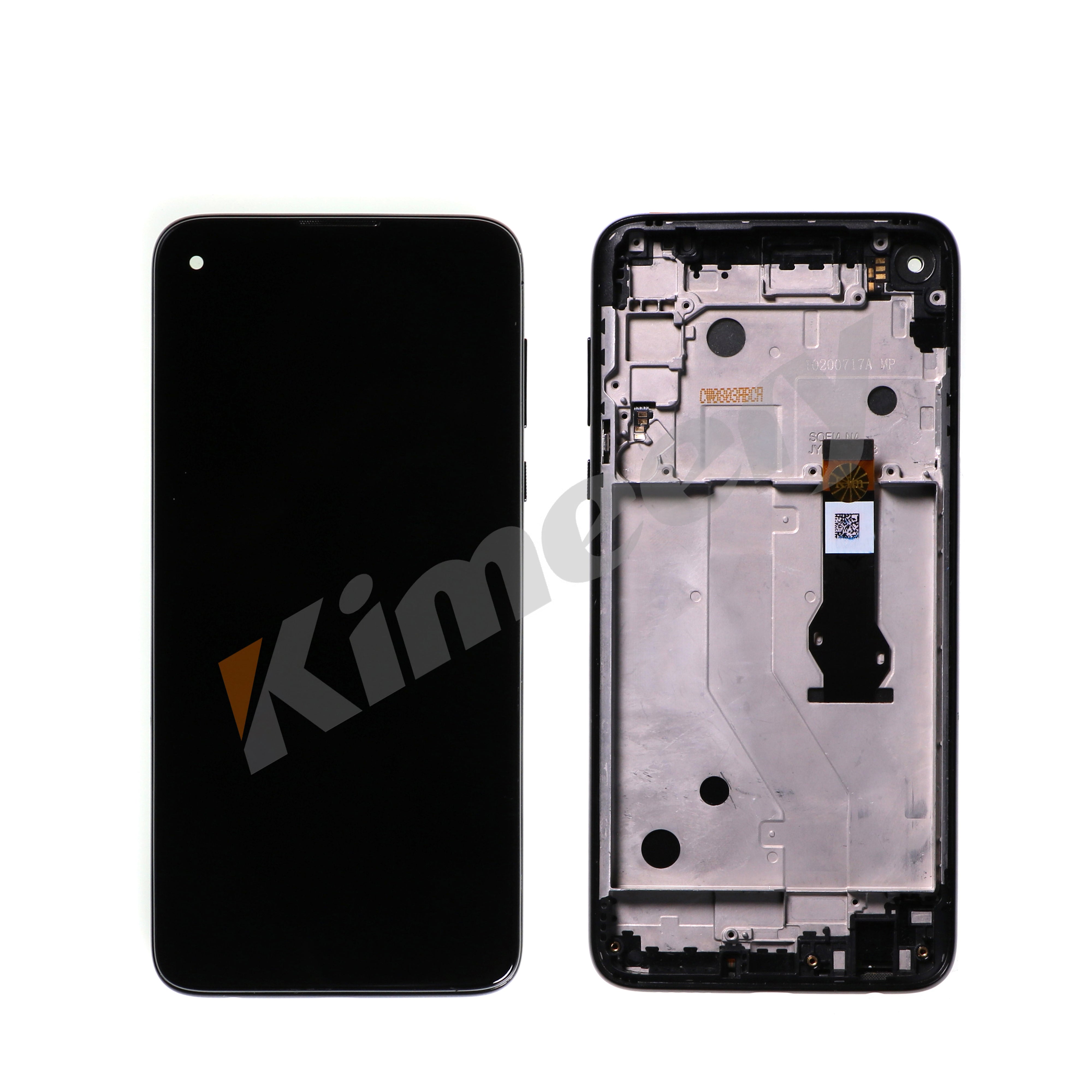 Tela LCD digitalizadora touchscreen com moldura para Motorola Moto G8 Power