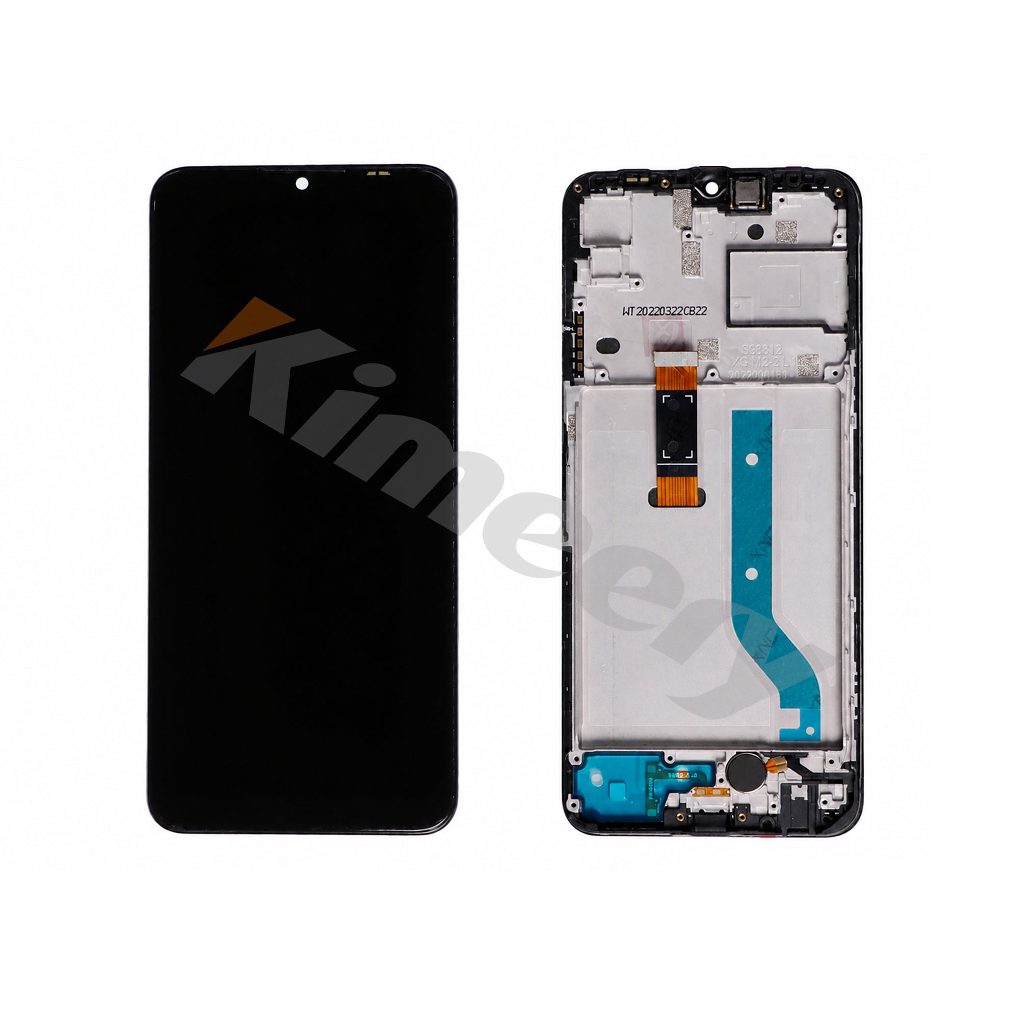Pantalla táctil digitalizadora LCD INCELL con marco y piezas para Motorola Moto E22