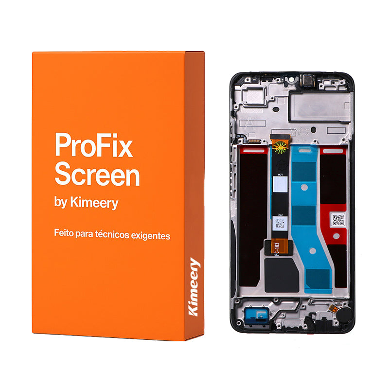 Tela LCD com moldura e peças compatíveis com Realme C51