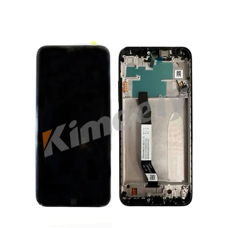 Tela LCD com moldura e peças compatíveis com Xiaomi Redmi Note 8T PRETO